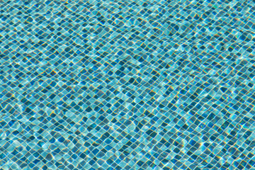 Blue aqua in swimming pool