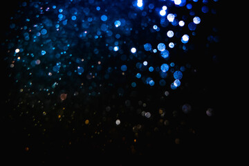 Glittering stars of blur blue  bokeh