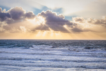 Sunset on a very windy day