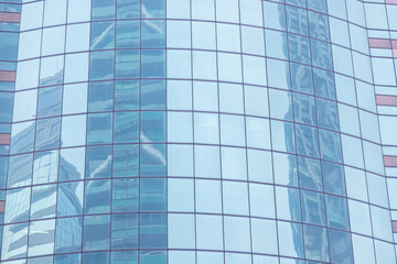 Fototapeta na wymiar Blue building modern business