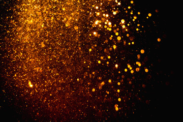 Glittering stars of blur gold  bokeh