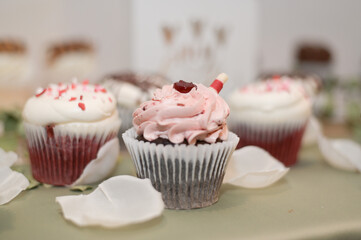 Wedding dessert table cupcake