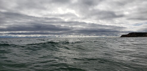storm clouds over the sea
