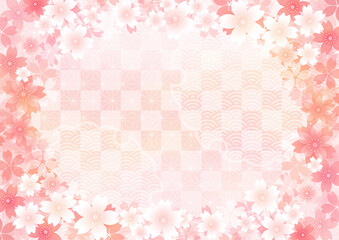Obraz na płótnie Canvas 桜の和風背景素材