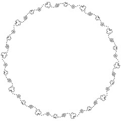 蝶々　フレーム　丸　黒　1色