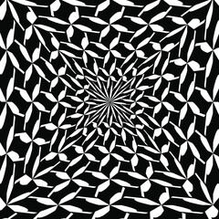 Geometric vector pattern with triangular elements. Seamless abstract ornament for wallpapers and backgrounds. Black and white colors.
