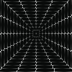 Geometric vector pattern with triangular elements. Seamless abstract ornament for wallpapers and backgrounds. Black and white colors.
