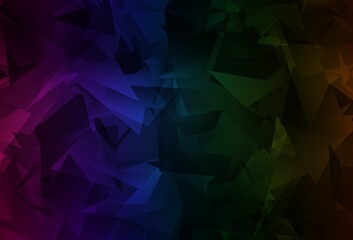 Obraz premium Dark Multicolor vector low poly background.
