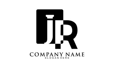 JR alphabet unique vector design