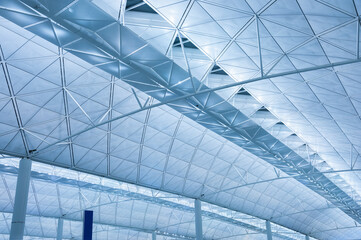 Obraz premium Interior view of modern architecture. Building abstract background