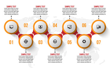 Abstract 3D Paper Infographics. Business template .Vector illustration