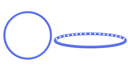 Vector hula hoop illustration. A set of two angles. © Nastya Trel