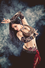 Oriental Dancer a Belly  dancer Shot in the Studio