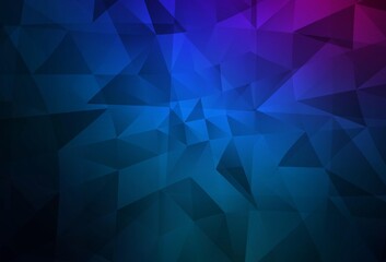 Fototapeta premium Dark Pink, Blue vector abstract mosaic backdrop.