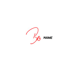 BB B B Initial Handwriting or Handwritten Logo for Identity. Logo with Signature and Hand Drawn Style.