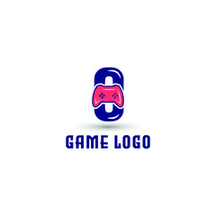 O initial letter with game console icon and pixel for gaming logo concept. game startup application