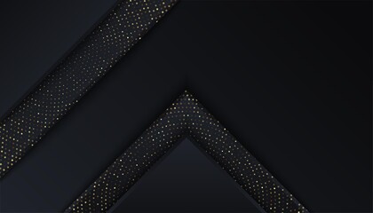 black background with overlap layers golden light dots