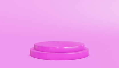 Circle podium minimal pink color