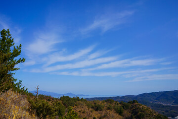 冬空　山並み(香川県さぬき市より撮影)