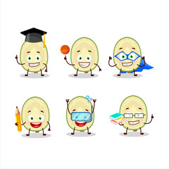 School student of slice of ambarella cartoon character with various expressions