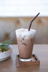 Iced Mocha coffee in glass
