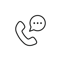 Help and support icon. Simple line style for web template and app. Call center, assist, service, contact, phone, computer, info, vector illustration design on white background. EPS 10