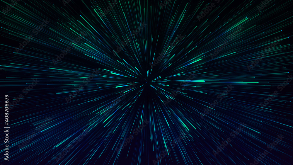 Poster abstract science technology digital computer. pattern rays beam light laser