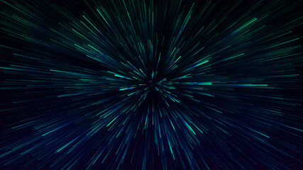 Abstract science technology digital computer. Pattern rays beam light laser