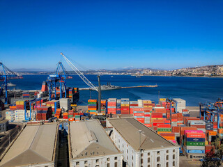 container cargo freight ship in port