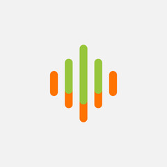 Vector illustration of a logo design forming letters and symbols