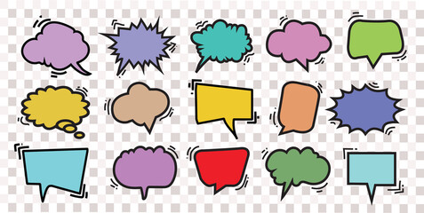 text bubble and  text balloon with full colour background