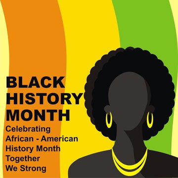black history month illustration image, this illustration is suitable for posters or advertisements to commemorate the annual black history month.