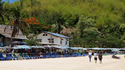 Atmosphere at Thai beach and white sand