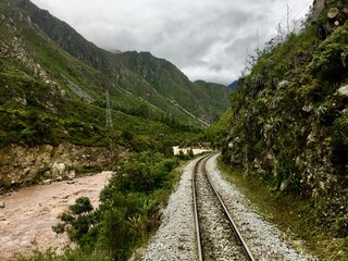railway in the mountain