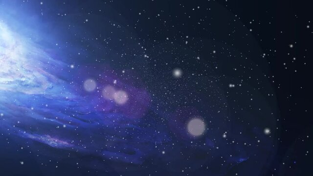 a galaxy floating around in the dark universe.