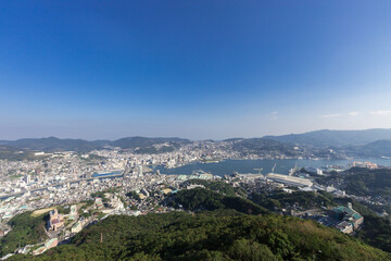 Obraz premium 稲佐山展望台からの長崎市街地眺望