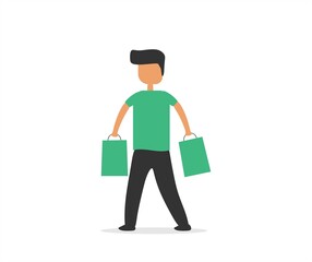 design about shopping people illustration