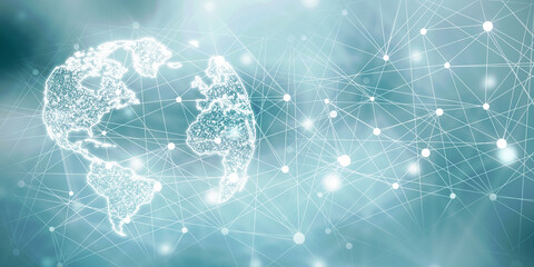 2d illustration world map abstract background