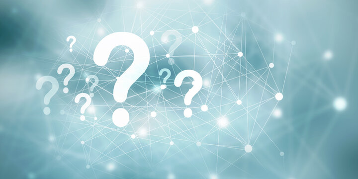 2d illustration question mark background
