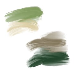 Abstract oils brush green and brown tone.