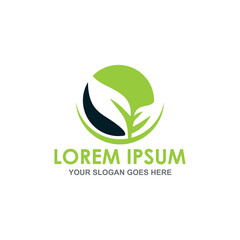 Fototapeta premium nature leaf logo vector image