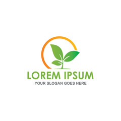 organic nature logo vector image