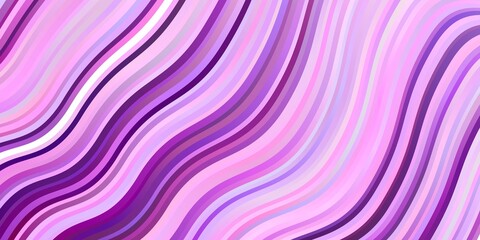 Obraz premium Light Pink vector texture with curves.