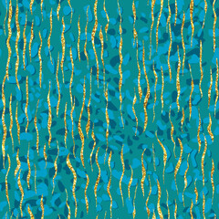 Animal print decorative vintage style glow glitter seamless pattern  © onanana