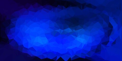 Obraz premium Dark pink, blue vector abstract triangle backdrop.