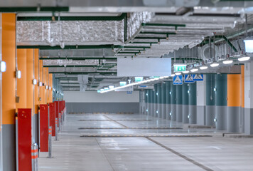 Large underground parking.