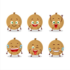 Cartoon character of longan with smile expression