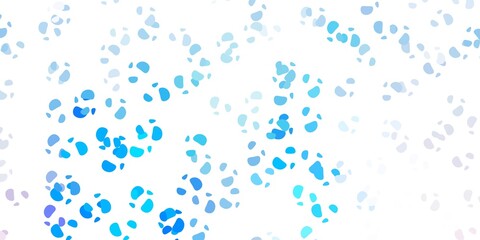 Light blue, yellow vector pattern with abstract shapes.