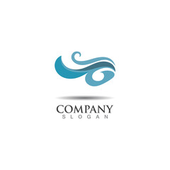 Fototapeta premium Wave ocean logo design image element vector illustration icon nature