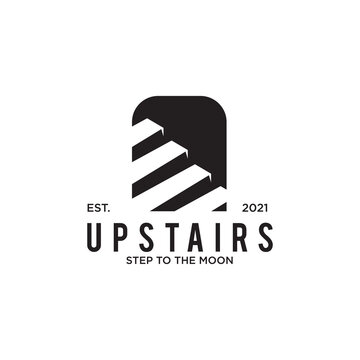 Upstairs logo design icon template